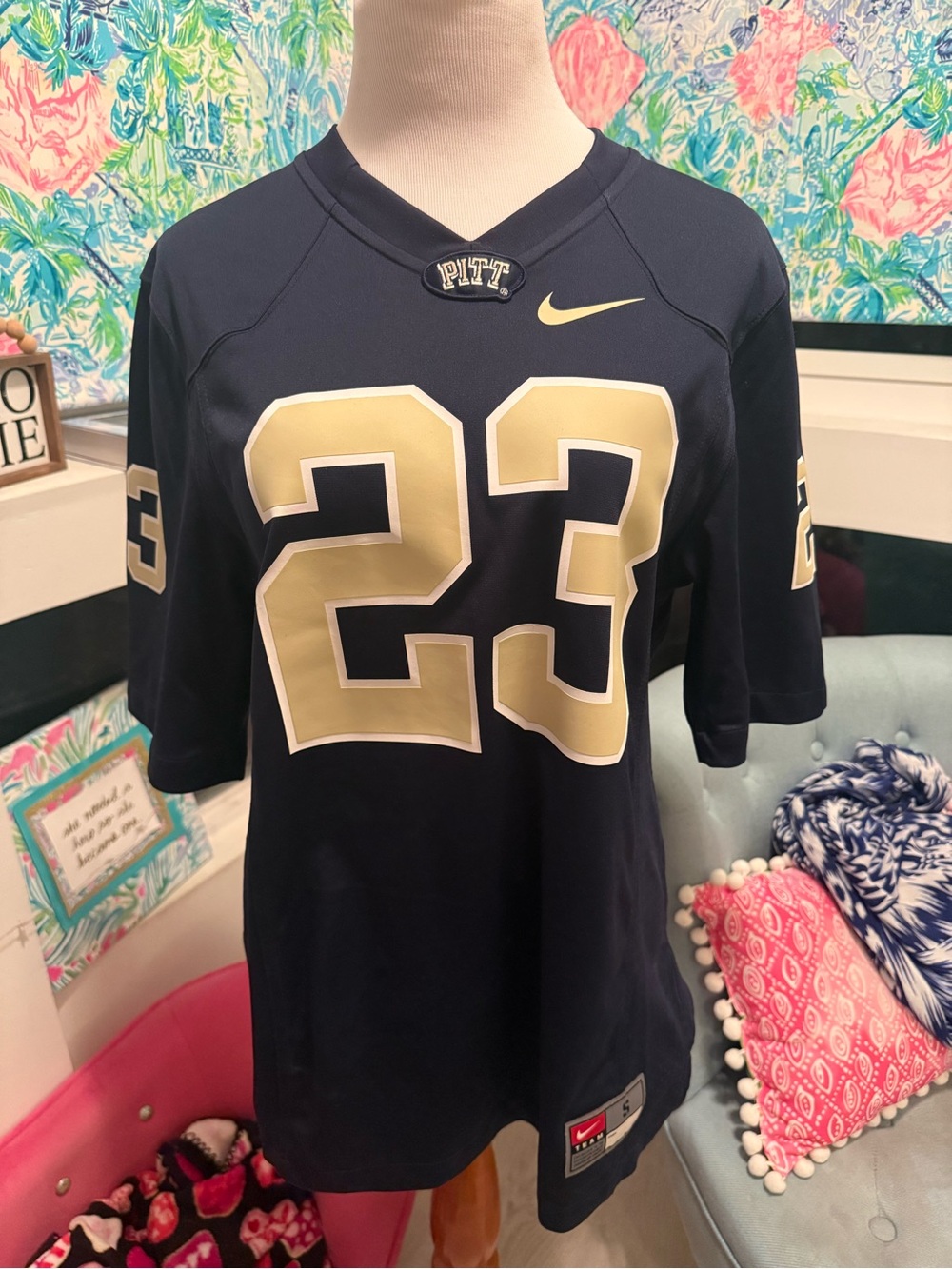 Nike Pitt Panthers Navy & Gold #23 Football Jersey